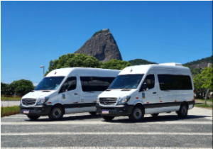 Comfortable executive vans used for Florencios Tours' Rio excursions with round-trip hotel pickup and drop-off.